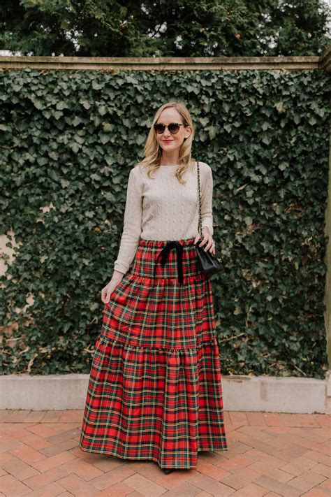 tartan maxi skirt